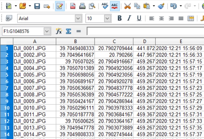 How to extract GPS coordinates from exif in subfolders