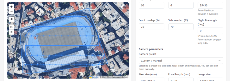 Αποτύπωση για τοπογραφικό διάγραμμα με χρήση drone